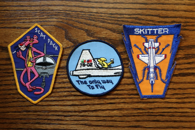 Williams AFB Class of 78-02 patches - Scat Pack (T-37 section), 78-02 'The Only Way To Fly' Class Patch, Skitter (T-38 section).