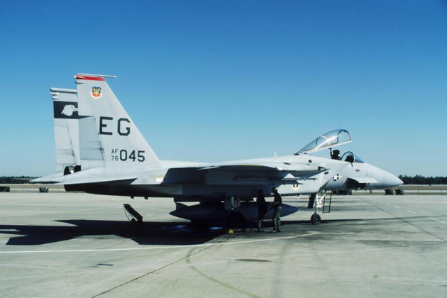 My second personal Eagle, F-15A 76-045, with the 60TFS at Eglin AFB, FL.