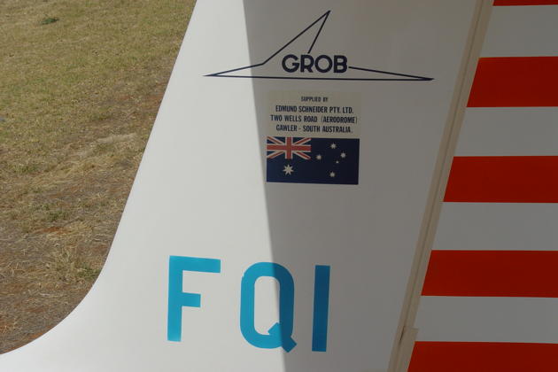 The Australian flag on Adelaide Soaring Club's G-103 'FQI'.
