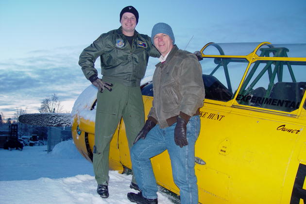 L/C 'Cricket' Renner and me in December 2007, checking out the frozen Harvard. Photo by Steve Kipisz.