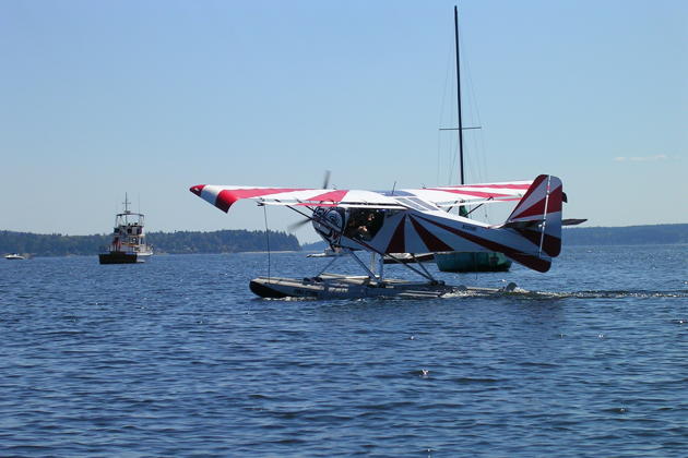 The Kitfox enjoying a sunny day on Puget Sound by Case Inlet. Photo by Peter McCowin.