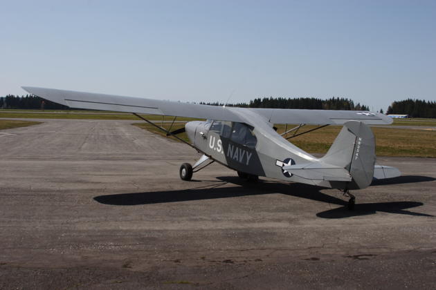 The Aeronca 7AC Champ from Out Of The Blue Aviation at Arlington, WA.