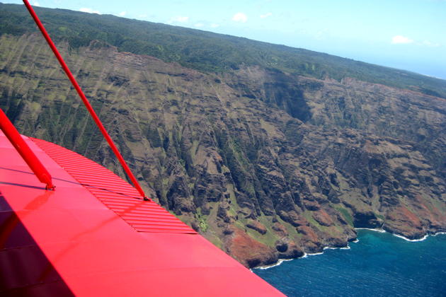 A gorgeous view of Kauai's Na Pali coast from the WACO.
