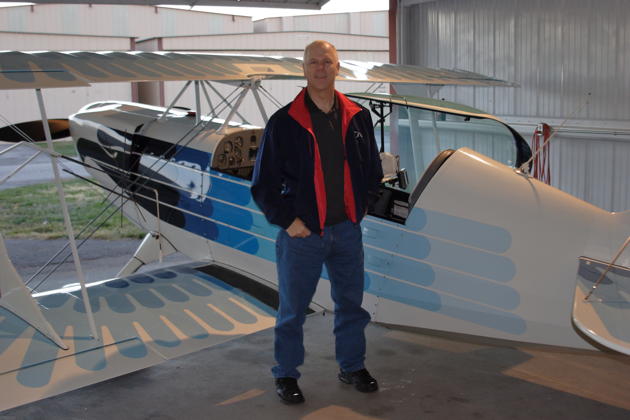 All smiles after flying in Bill Sommer's Christen Eagle II at Creve Coeur airport. Photo by Bill Sommer.
