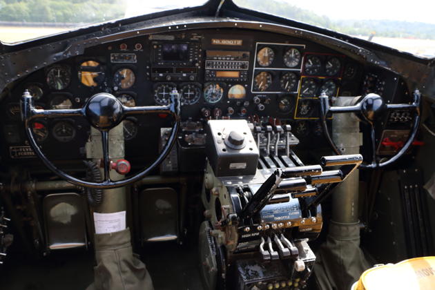B-17 'Nine-O-Nine's cockpit.