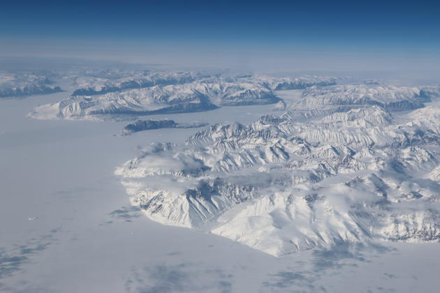 A stunning view of the west coast of Greenland from a 777 en route to Seattle after visiting Israel.