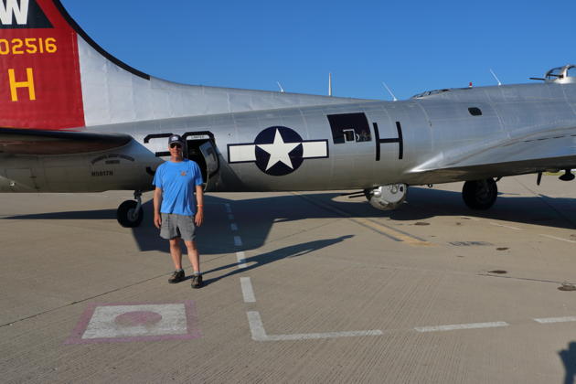 Getting ready to board B-17 Aluminum Overcast at Oshkosh 2015. Photo by Neil Morrison.