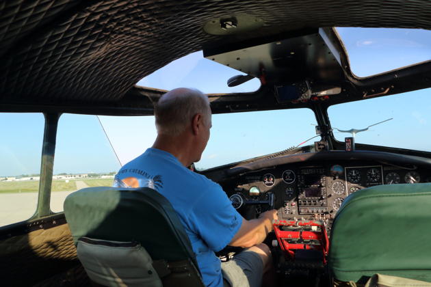 More left seat time on the ground in B-17 Aluminum Overcast at Appleton airport.