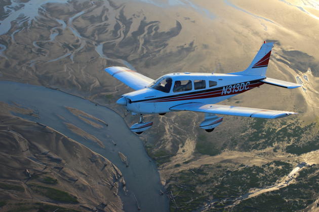 Banking over the Stillaguamish River delta. Photo by and courtesy of Jason Fortenbacher.