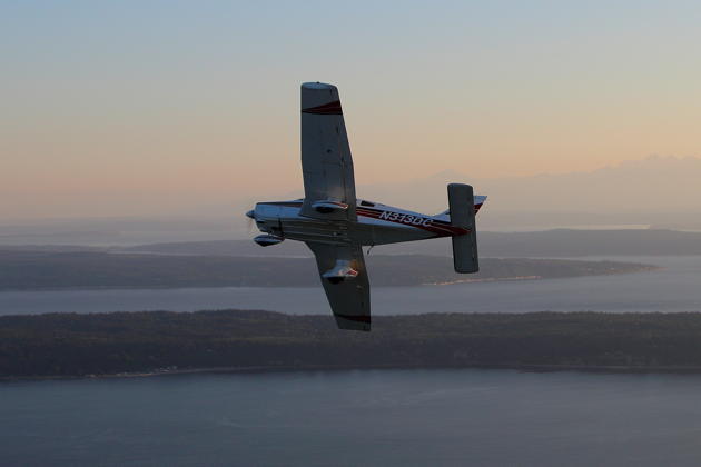 Banking away in 3DC over the Puget Sound. Photo by and courtesy of Jason Fortenbacher.