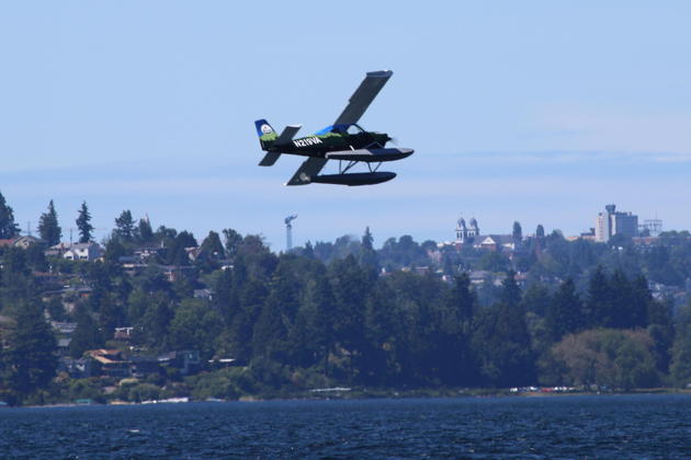 First flight of the Vashon Ranger on floats, piloted by Tyler Pattison over Lake Washington on 10 June 2019.