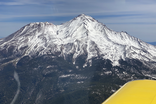 Mt. Shasta from 10,000 feet in the RV-7 northbound.