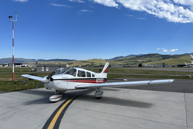 Taking in the 'Big Sky' during a fuel stop in Missoula, MT (KMSO).
