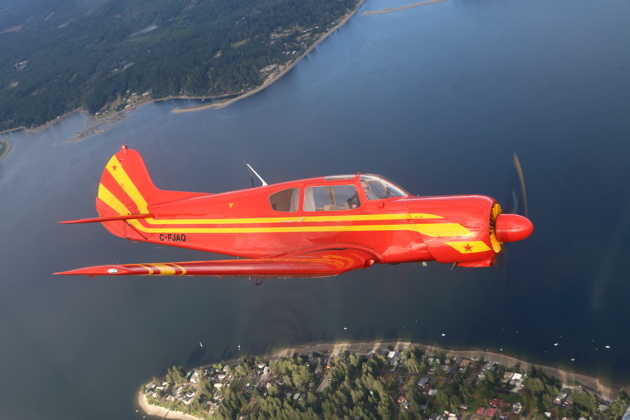 Tom 'Chox' Spreen in his beautiful Yak-18T after our formation takeoff from Bremerton.