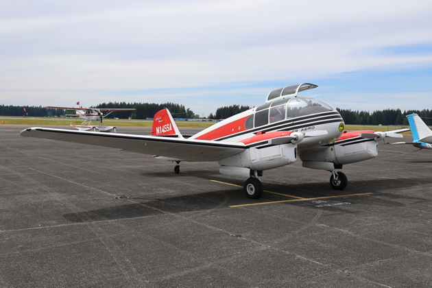 Bill Shepherd's Super Aero 45 at Arlington, WA. My photo.