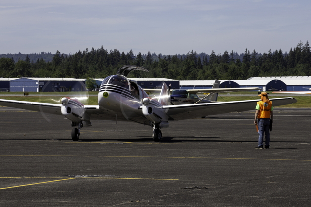 Bill Shepherd's Super Aero 45 running up at Arlington, WA. Photo by Dan Shoemaker.