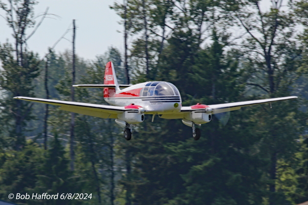 On final in the Super Aero 45 for runway 34 at Arlington, WA. Photo by Bob Hafford.