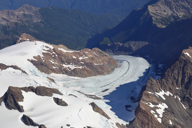 Up close over the Blue Glacier. My photo.