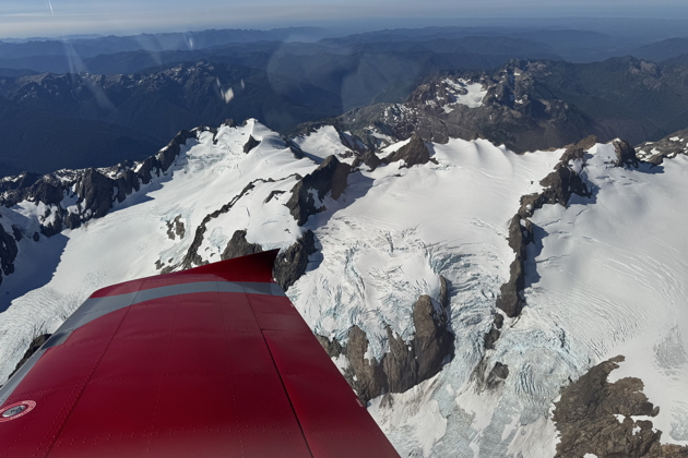 Impressive glacier views at the top of 7980-foot Mt. Olympus from the Bristell. My photo.